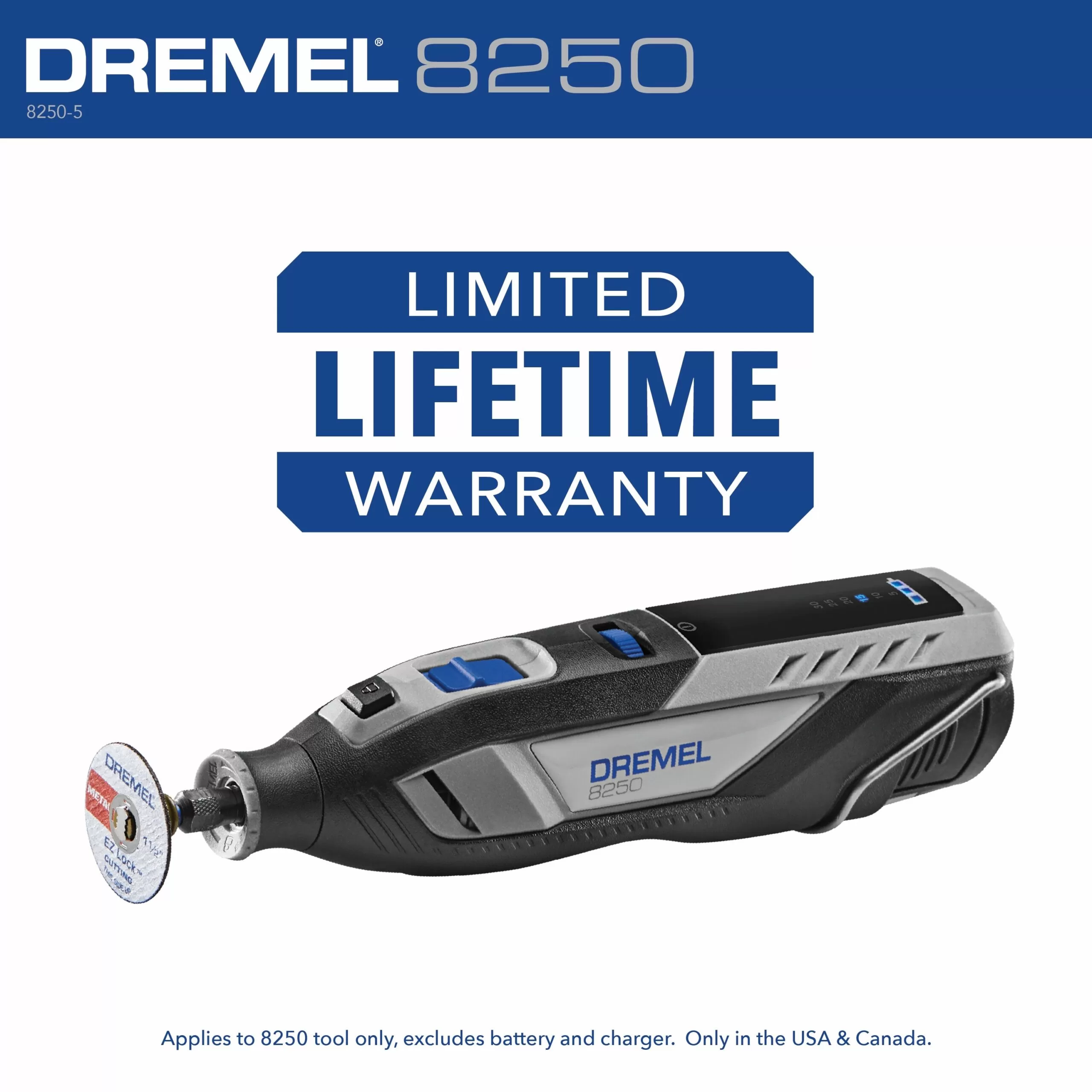 Dremel 8250 11-Piece Variable Speed Cordless 12-volt 3-Amp Multipurpose Rotary Tool with Soft Case - Image 8