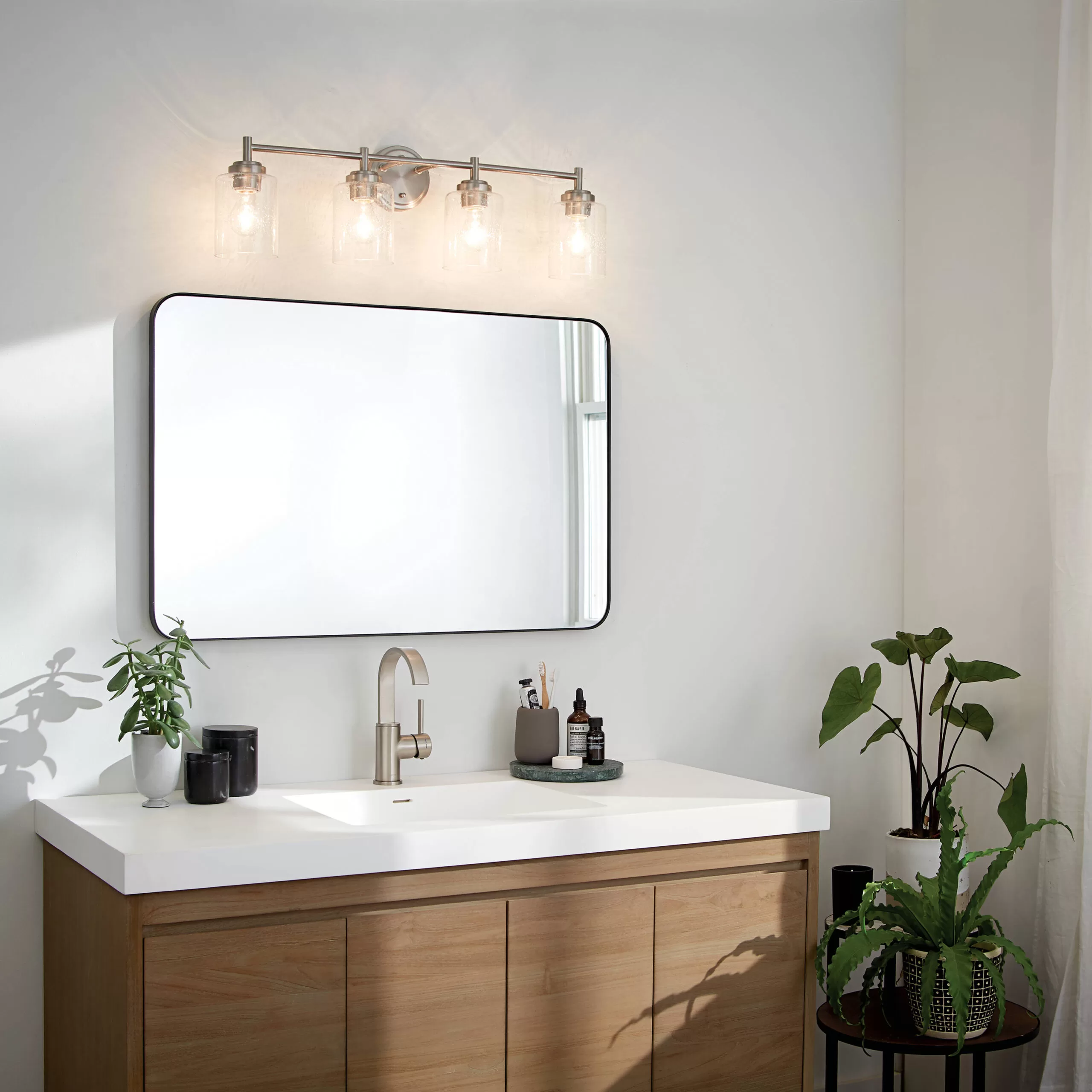 Kichler 45887NI Winslow 30-in 4-Light Brushed Nickel Transitional Vanity Light - Image 5