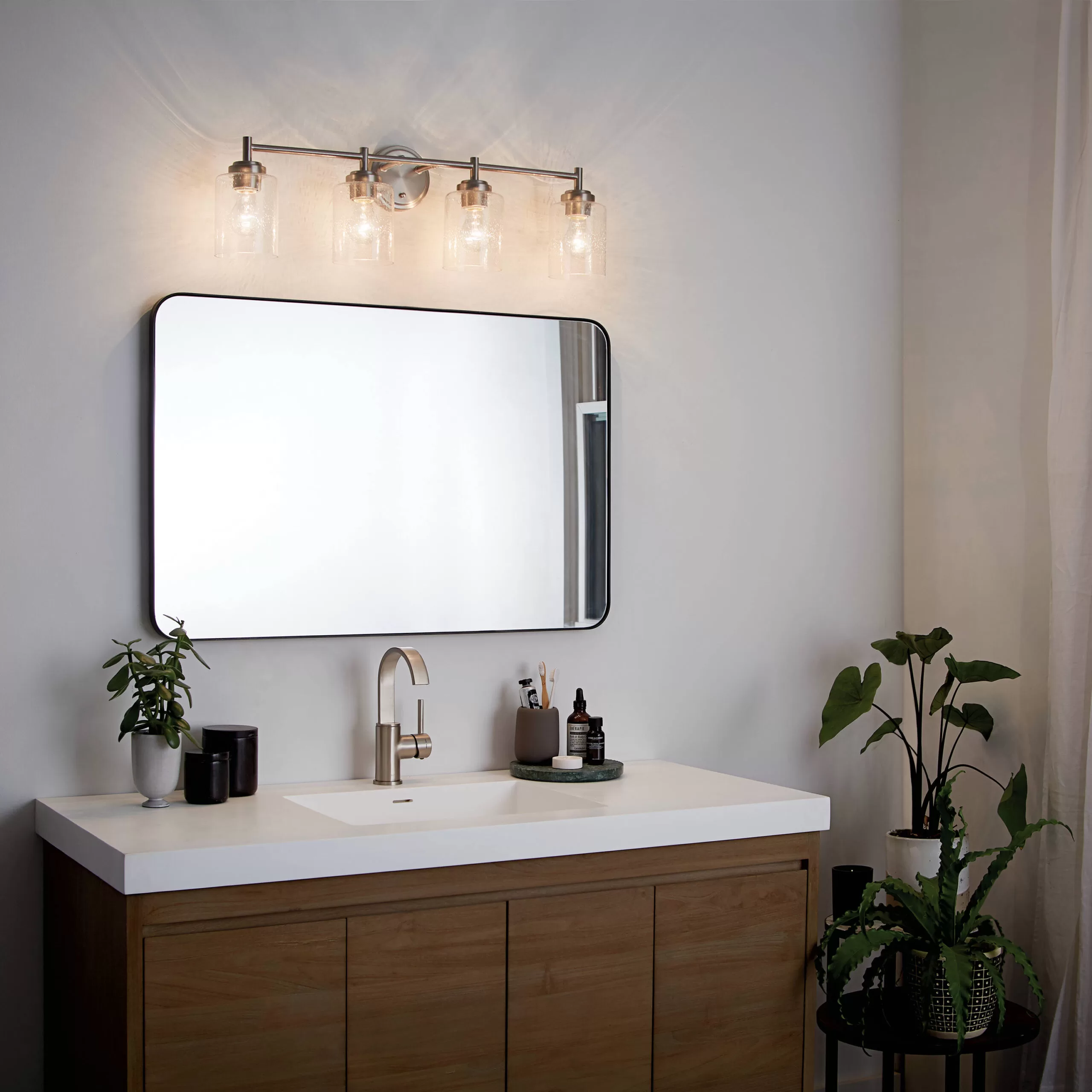 Kichler 45887NI Winslow 30-in 4-Light Brushed Nickel Transitional Vanity Light - Image 6