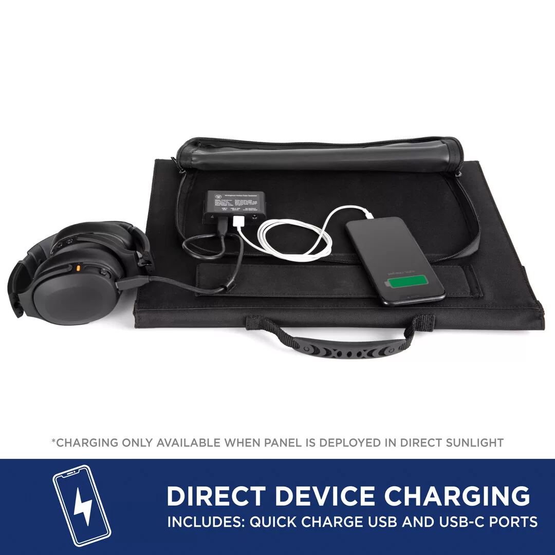Westinghouse WS60P Lightweight Phone Power Station Charger RV/Camping 41.5-in x 18-in x 1-in 60-Watt Portable Solar Panel - Image 5