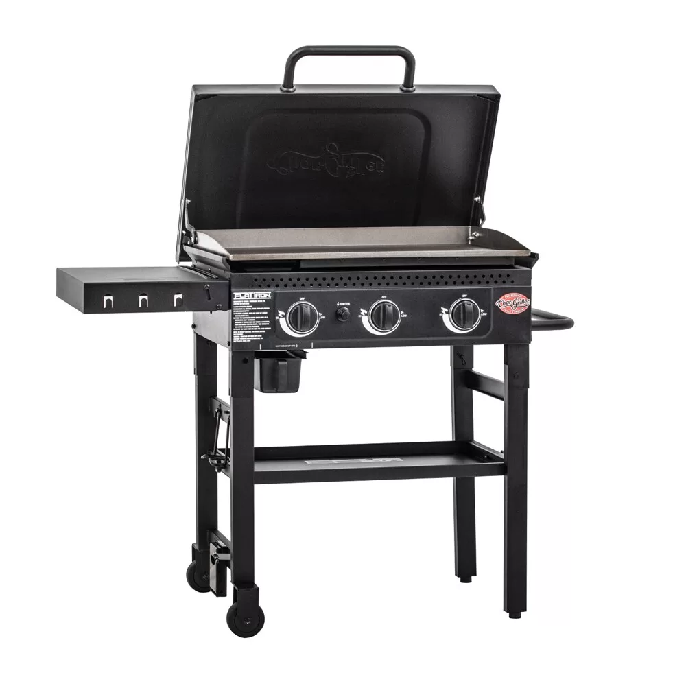 Char-Griller Flat Iron 3-Burner Griddle 3-Burner Liquid Propane Flat Top Grill - Image 3