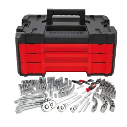 CRAFTSMAN CMMT45307 262-Piece Standard (SAE) and Metric Combination Polished Chrome Mechanics Tool Set (1/4-in; 3/8-in; 1/2-in;)