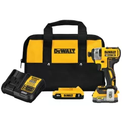 DEWALT XR 20-volt Max 1/4-in Variable Speed Brushless Cordless Impact Driver (2-Batteries Included)