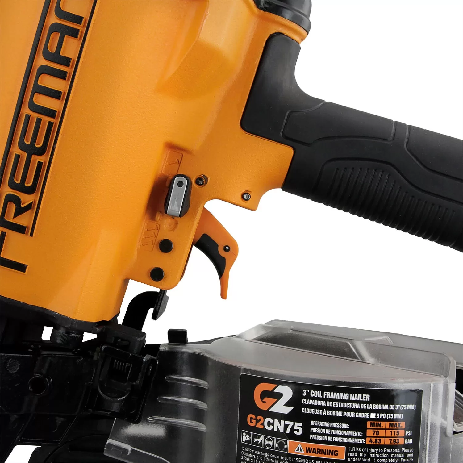 FREEMAN All-new 2nd Generation 3-in 15-Degree Pneumatic Framing Nailer - Image 4