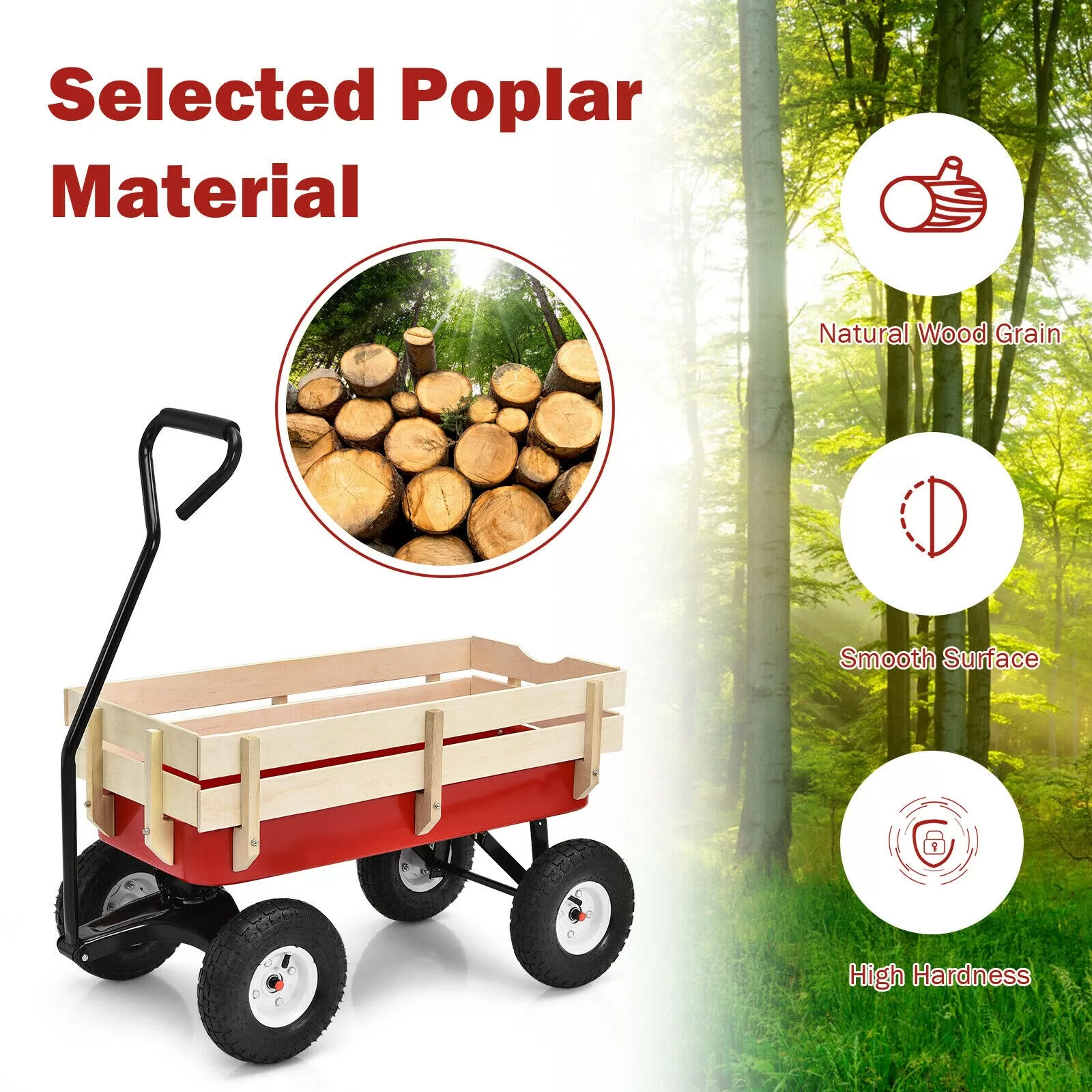 Goplus OGY01907 3-cu ft Steel Yard Cart - Image 7