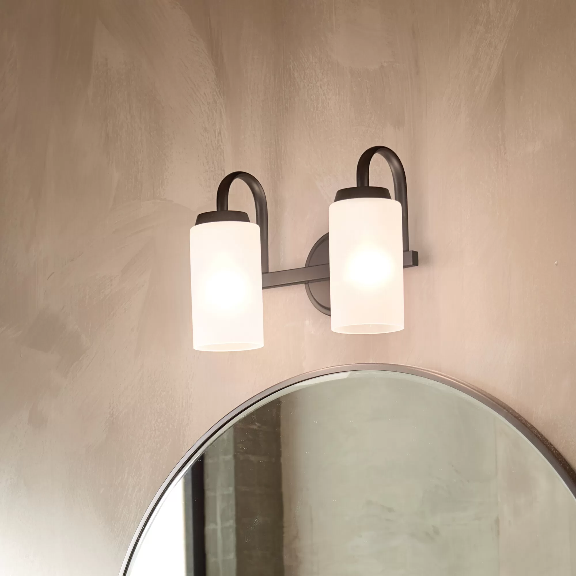 Kichler 55086BK Kennewick 13.25-in 2-Light Black Traditional Vanity Light - Image 5