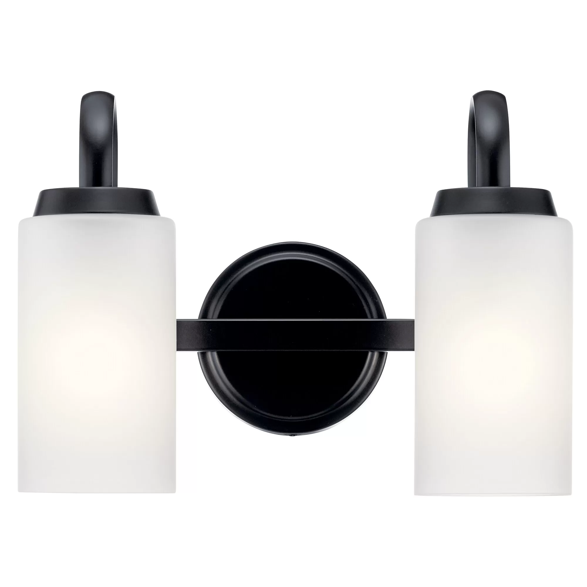 Kichler 55086BK Kennewick 13.25-in 2-Light Black Traditional Vanity Light - Image 6