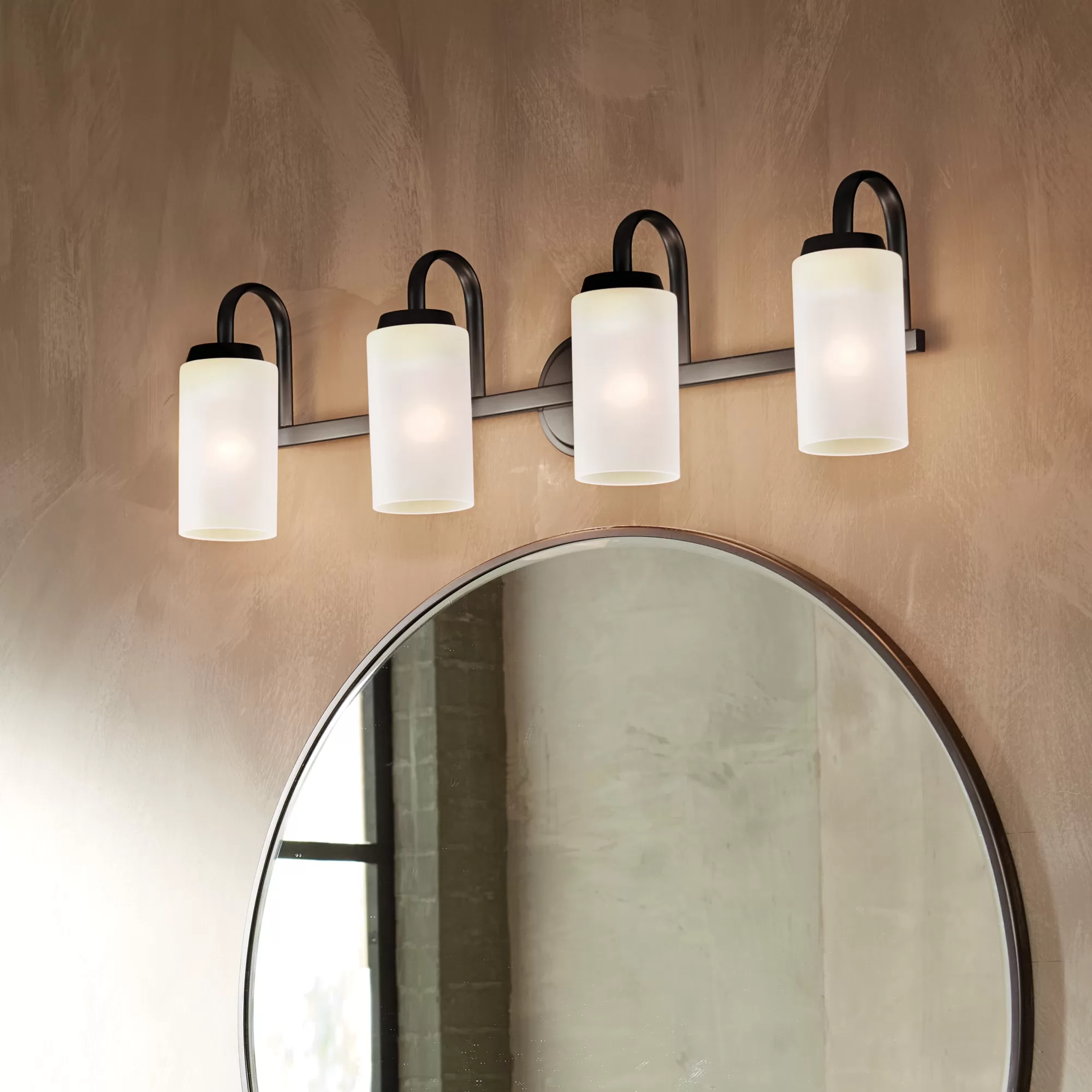 Kichler 55088BK Kennewick 32-in 4-Light Black Traditional Vanity Light - Image 5