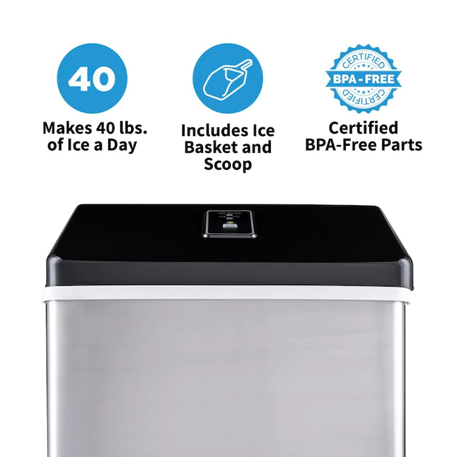 Newair Silver Counter Top Ice Maker Machine,Compact Automatic Ice Maker, Cubes Ready - Image 5