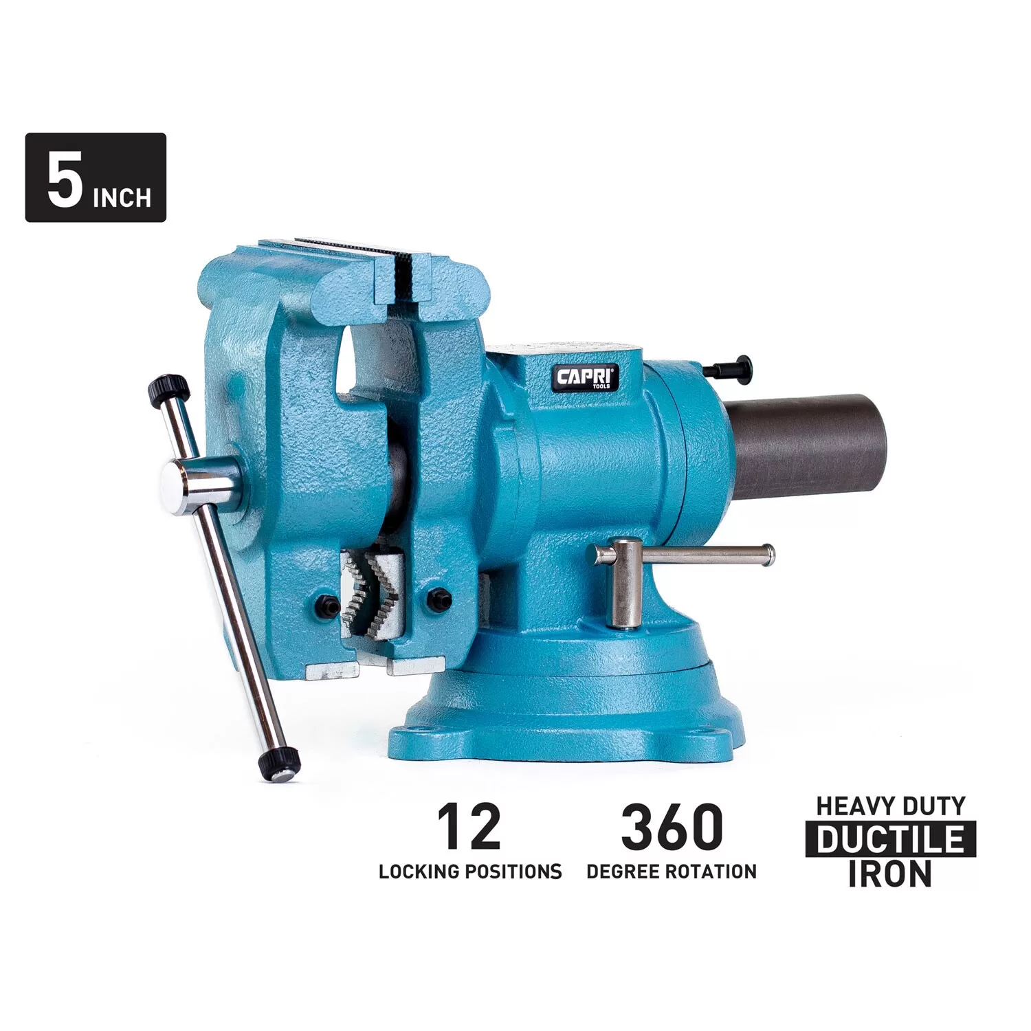 Capri Tools 5-in Ductile Iron Bench Vise - Image 2
