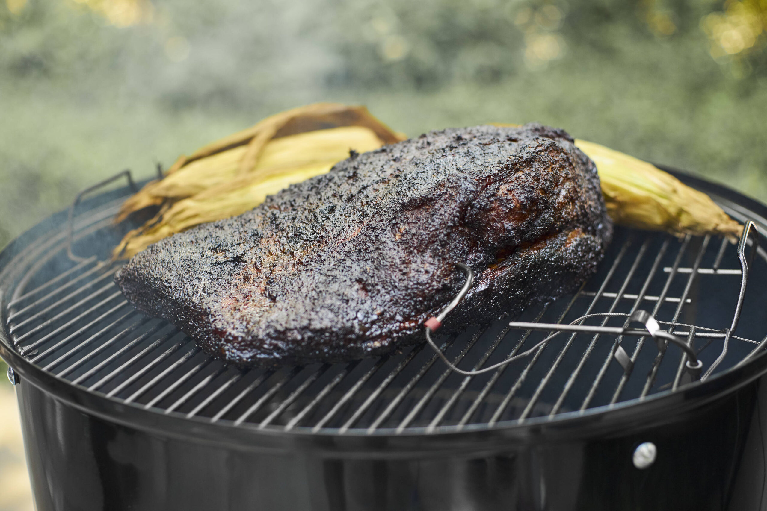 Weber 14-in Smokey Mountain Cooker 286-Sq in Black Porcelain-enamel Vertical Charcoal Smoker - Image 12