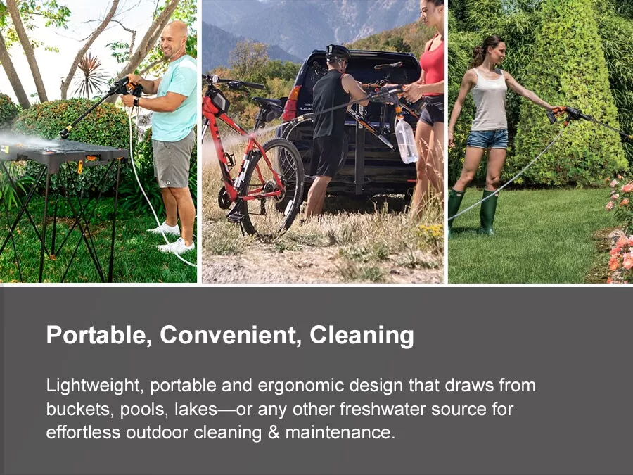 WORX WG644 POWER SHARE 450 PSI 0.9-Gallon-GPM Cold Water Electric Pressure Washer - Image 15