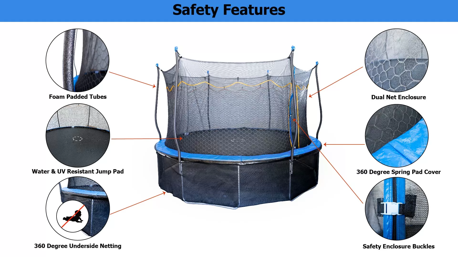 Kinertial 12-ft Round Backyard in Blue - Image 3