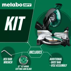 Alternative view of Metabo HPT C12FDHBM 12 Inch Dual Bevel Compound Miter Saw