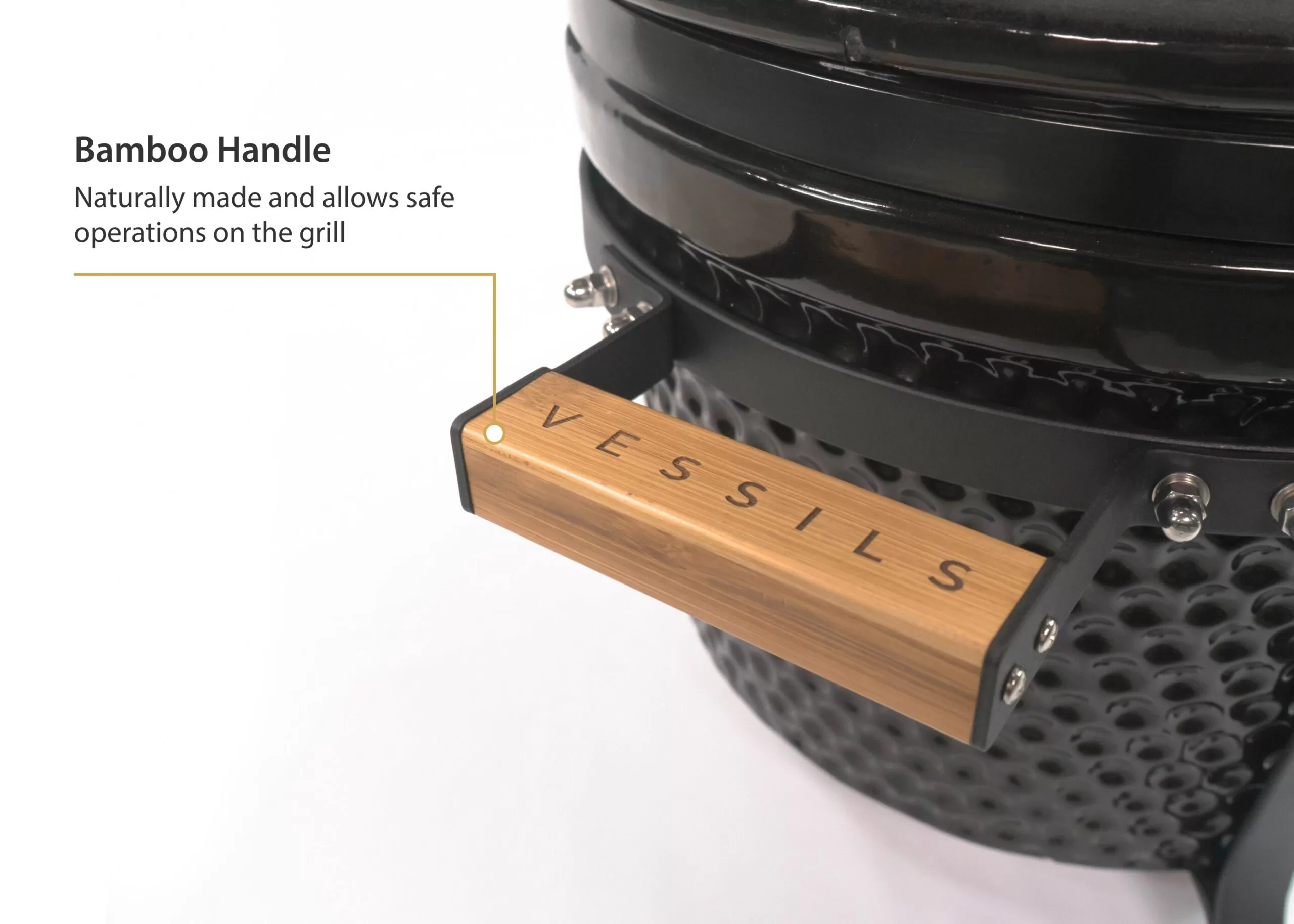 VESSILS MY13TT004 9.8-in W Gray Kamado Charcoal Grill - Image 5
