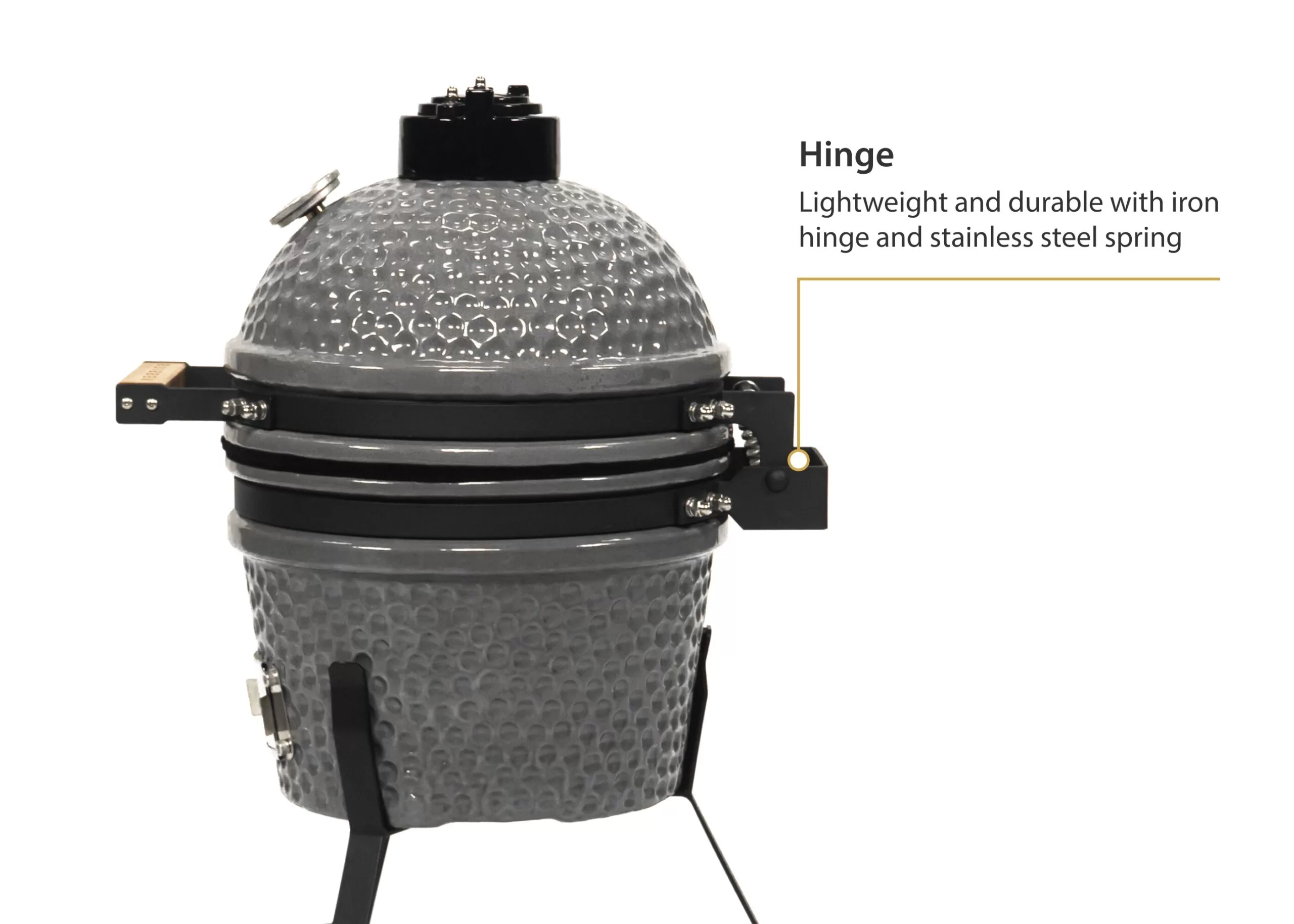 VESSILS MY13TT004 9.8-in W Gray Kamado Charcoal Grill - Image 6