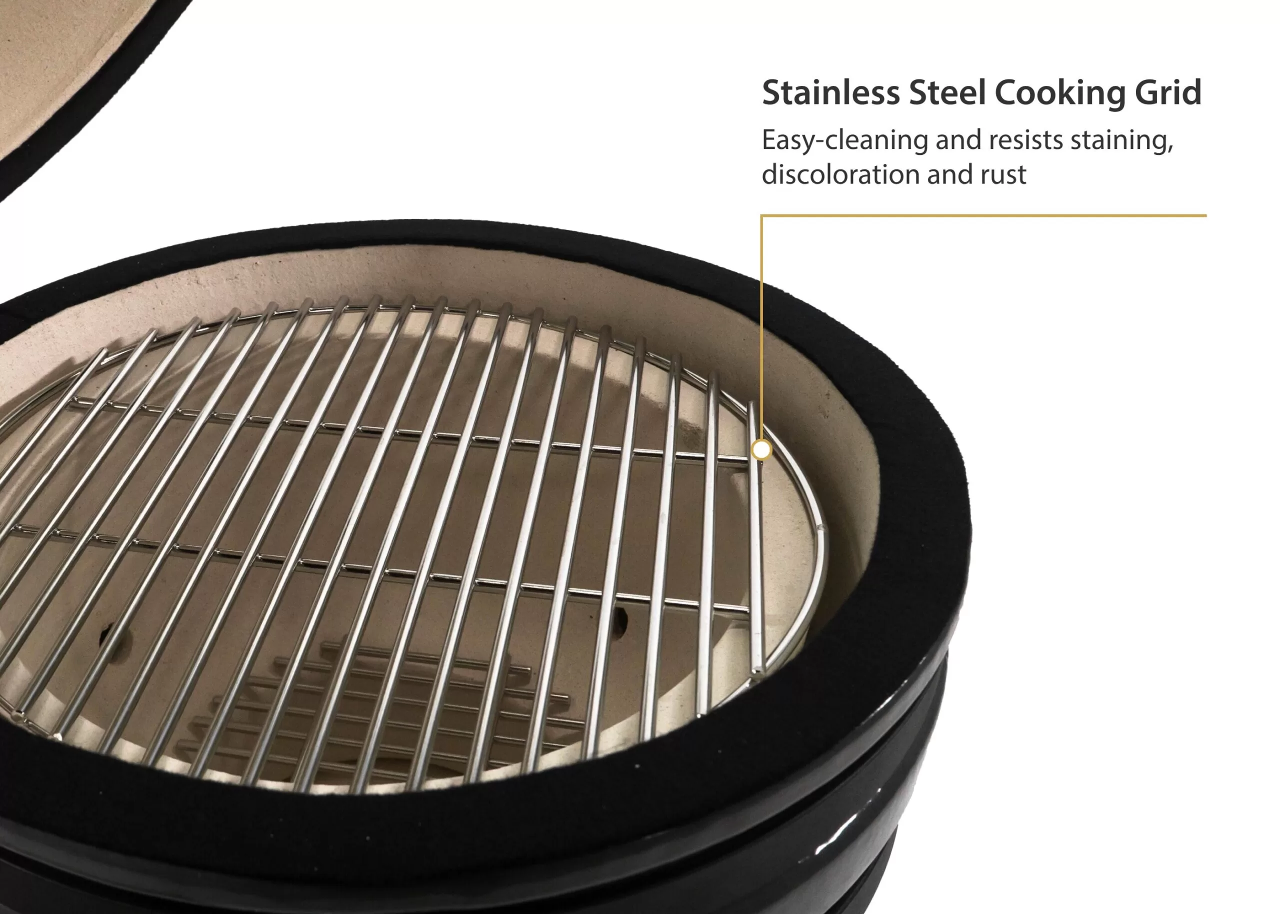 VESSILS MY13TT004 9.8-in W Gray Kamado Charcoal Grill - Image 4