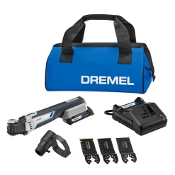 Dremel 8-Piece 2-Amp 20-volt Max Variable Speed Oscillating Multi-Tool Kit with Soft Case (1-Battery Included)