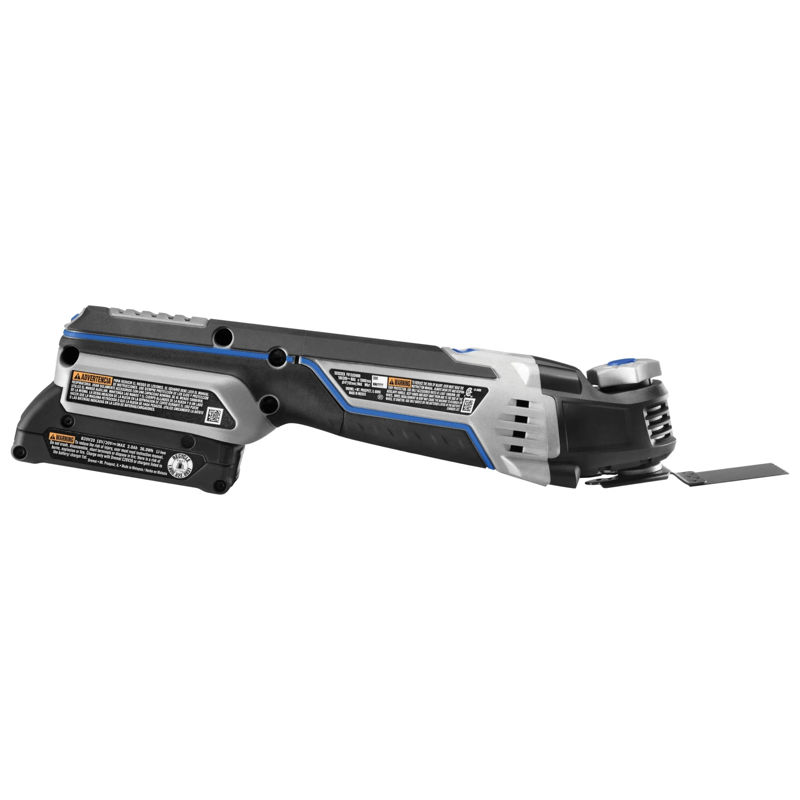 Dremel 8-Piece 2-Amp 20-volt Max Variable Speed Oscillating Multi-Tool Kit with Soft Case (1-Battery Included) - Image 3