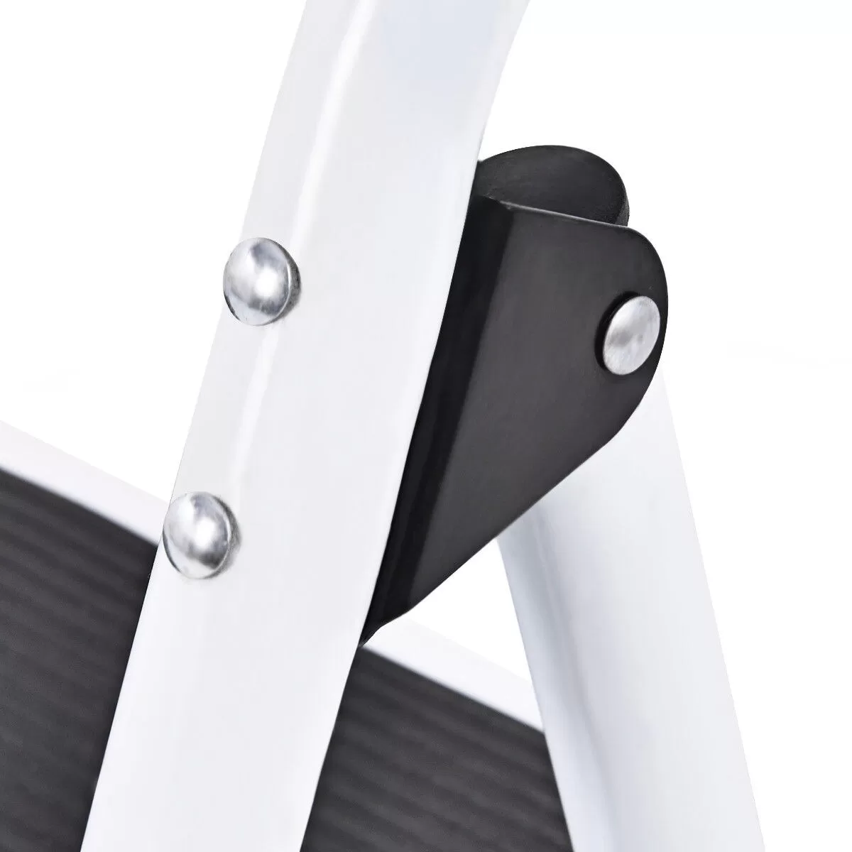 WELLFOR 4-Step 330-lb Capacity Black Steel Foldable Step Stool - Image 8