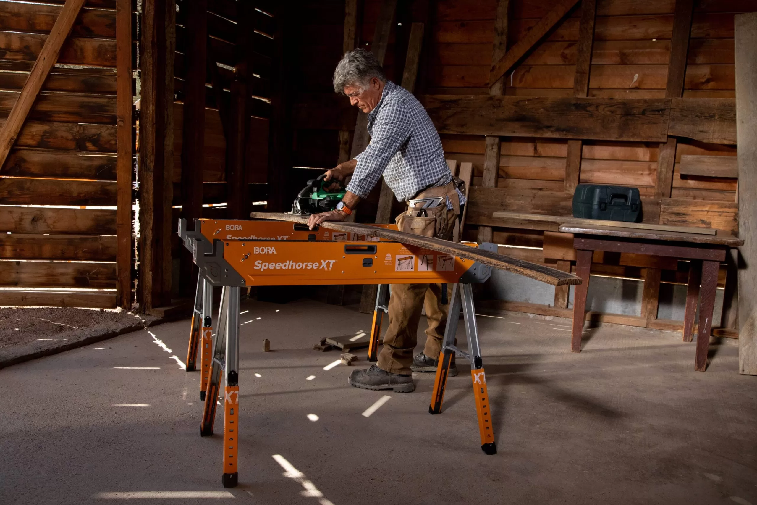 BORA 2-Pack 3-in W x 36-in H Adjustable Steel Saw Horse (1500-lb Capacity) - Image 7