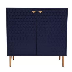 Clihome 2-Door Blue Storage Cabinets 31.5-in W x 32-in H Wood Composite Blue Freestanding Utility Storage Cabinet