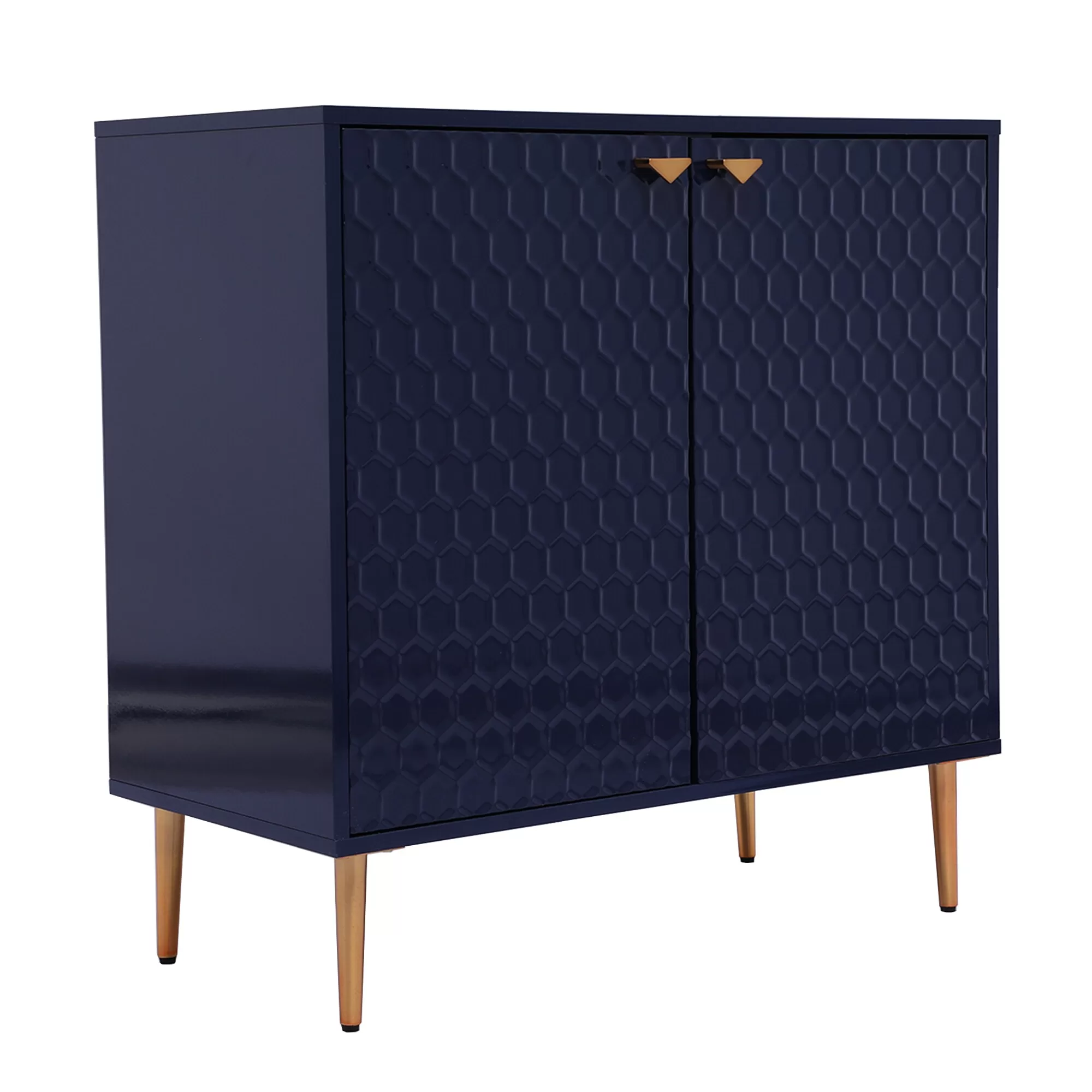 Clihome 2-Door Blue Storage Cabinets 31.5-in W x 32-in H Wood Composite Blue Freestanding Utility Storage Cabinet - Image 4