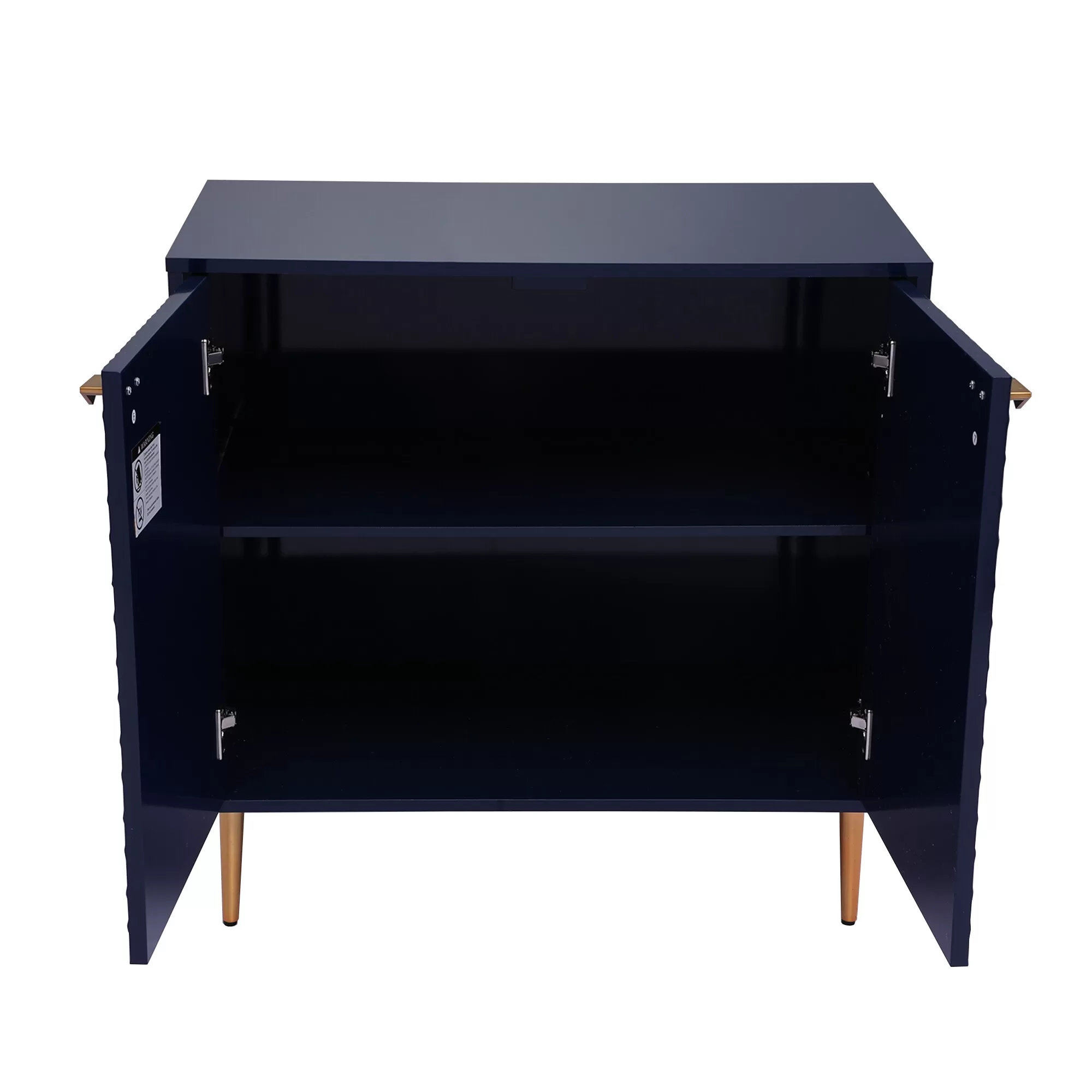 Clihome 2-Door Blue Storage Cabinets 31.5-in W x 32-in H Wood Composite Blue Freestanding Utility Storage Cabinet - Image 5