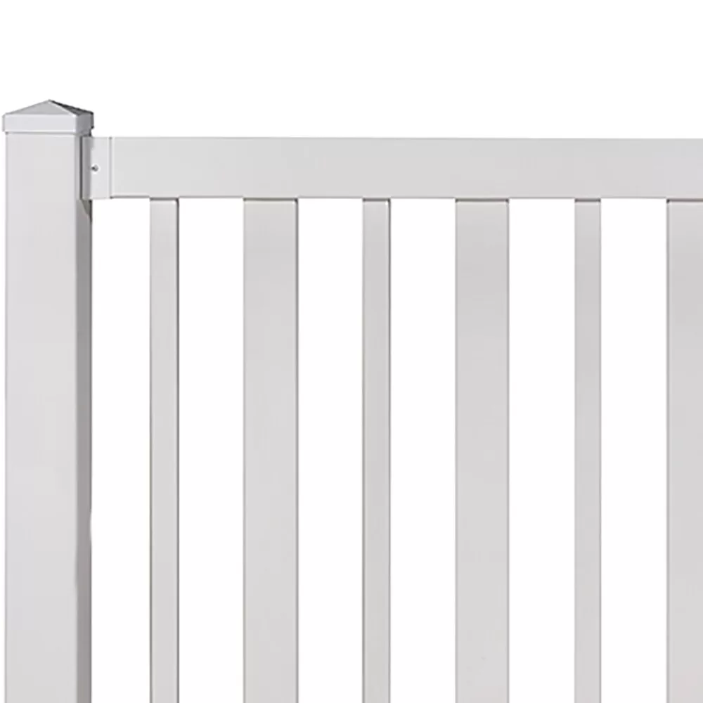 WamBam Fence 4-ft H x 4-ft W White Vinyl Flat-top Fence Gate Kit - Image 6