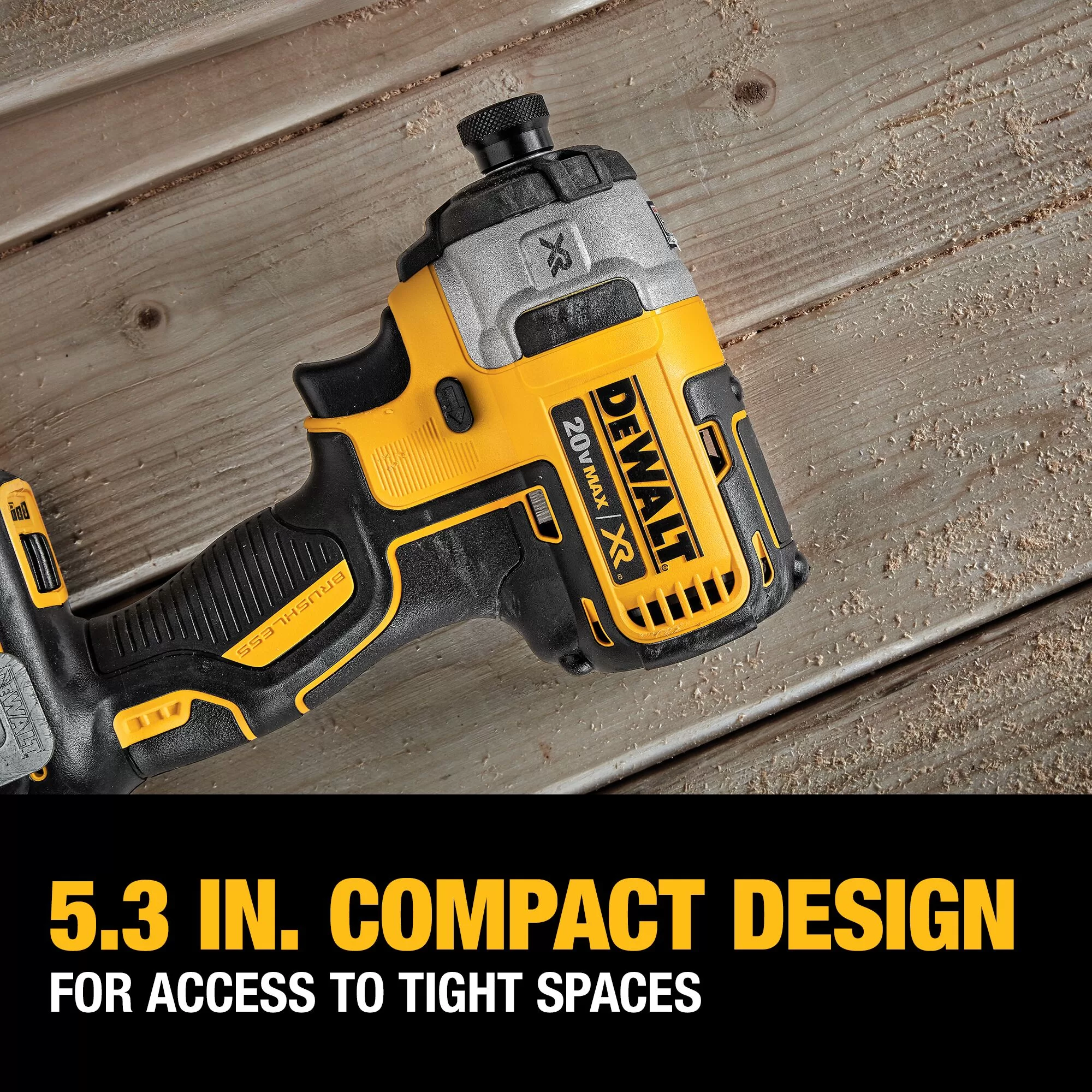 DEWALT XR 2-Tool 20-Volt Brushless Power Tool Combo Kit with Hard Case (2-Batteries and charger Included) - Image 8