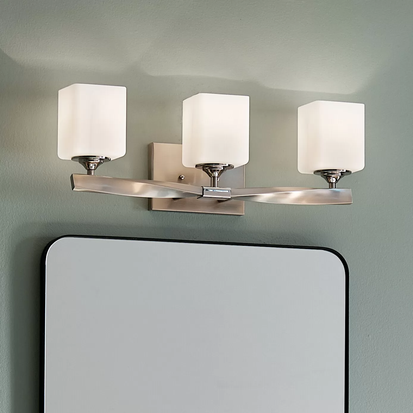 Kichler Marette 22.75-in 3-Light Brushed Nickel Modern/Contemporary Vanity Light - Image 7