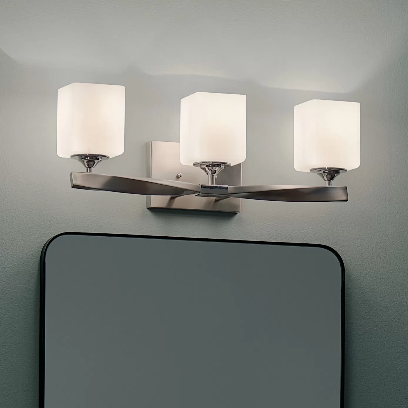 Kichler Marette 22.75-in 3-Light Brushed Nickel Modern/Contemporary Vanity Light - Image 8