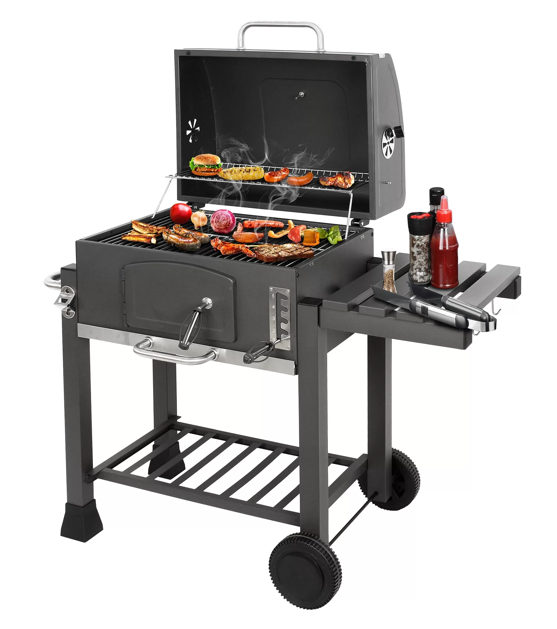 GRILLFEST 24-in W Black Charcoal Grill - Image 4