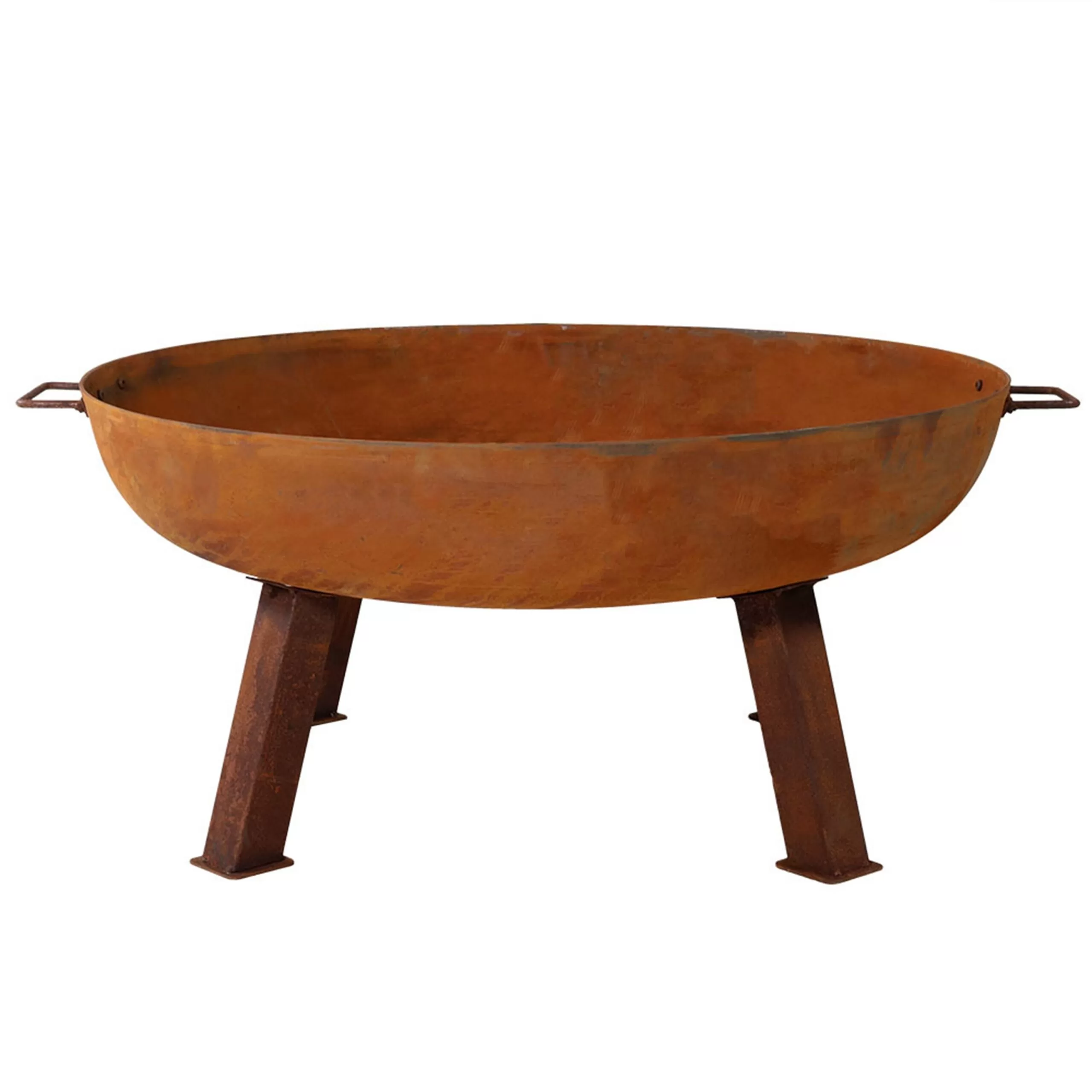 Sunnydaze Decor 34-in W Orange Cast Iron Wood-Burning Fire Pit - Image 6