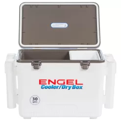 Engel 30 qt. Hard Sided Ice Chest Cooler, White