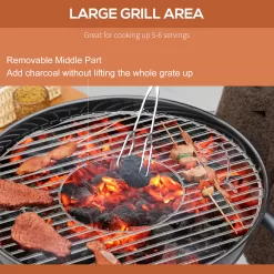 Outsunny Charcoal BBQ Grill on Wheels 21