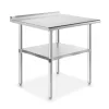 Gridmann NSF Stainless-Steel Commercial Kitchen Prep & Work Table with Backsplash - 30 x 24 Inches