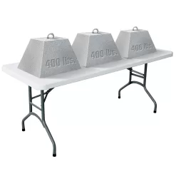 Plastic Development 706 Heavy Duty 6 Foot Straight Banquet Folding Table, White