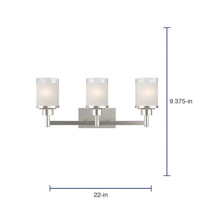 Progress Lighting Alexa 22-in 3-Light Brushed Nickel Modern/Contemporary Vanity Light - Image 5