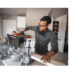 RIDGID R4222 15 Amp Corded 12 in. Dual Bevel Sliding Miter Saw with 70 Deg. Miter Capacity and LED Cut Line Indicator