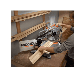 RIDGID Miter Saw R4123 15 Amp Corded 12 in. Dual Bevel with LED
