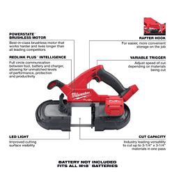 Milwaukee Band Saw 2829-20 M18 FUEL 18V Lithium-Ion Brushless Cordless Compact (Tool-Only)