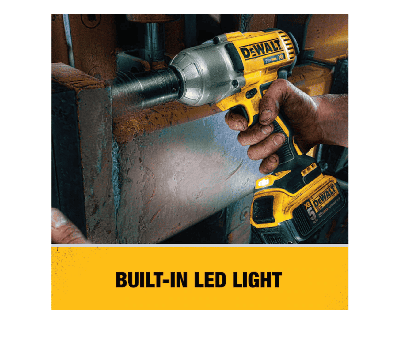 DEWALT DCF899M1 Xr 20-volt Max Variable Speed Brushless 1/2-in Drive Cordless Impact Wrench - Image 6