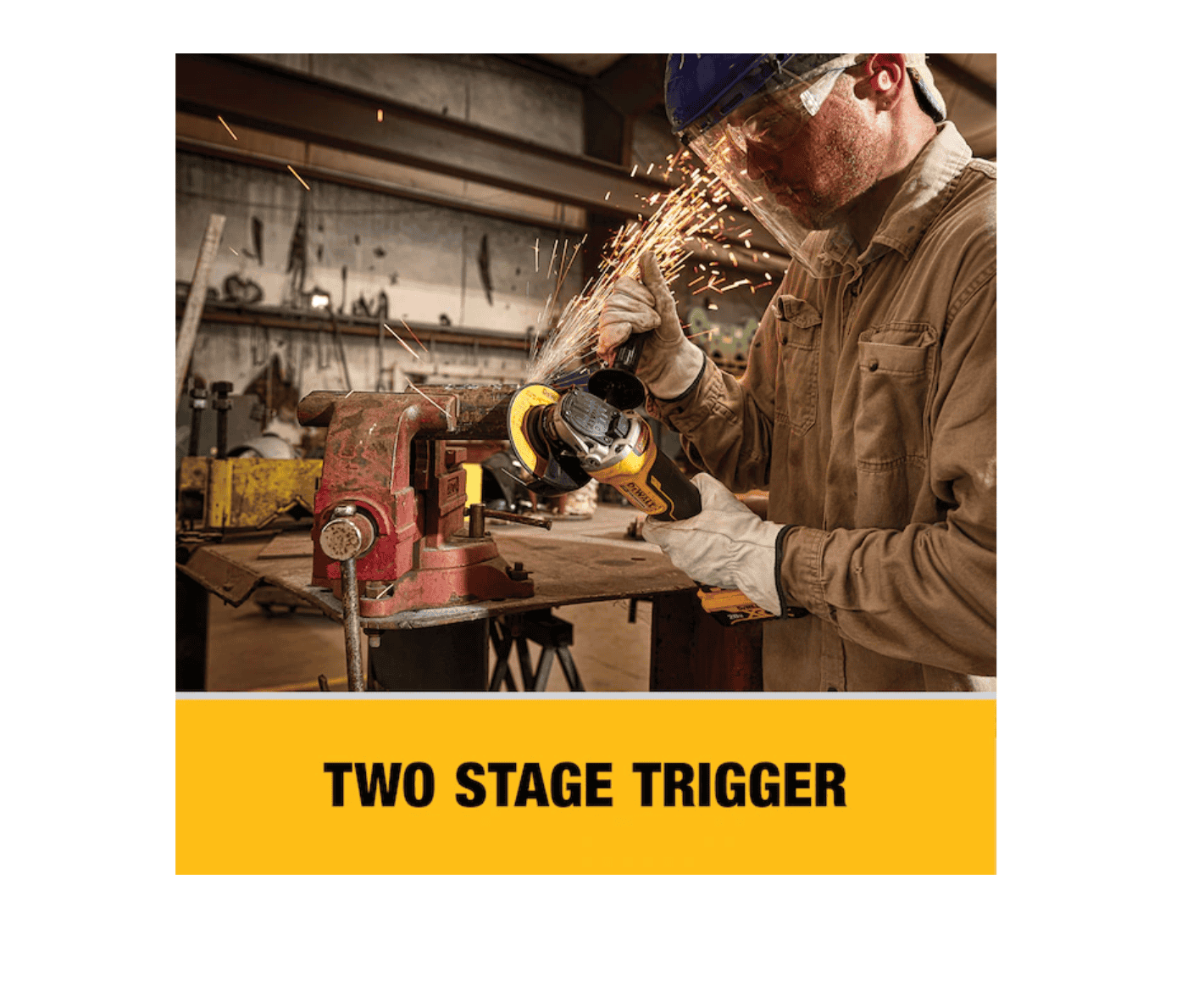 DEWALT DCG413B XR 4.5-in 20-volt Max-Amp Paddle Switch Brushless Cordless Angle Grinder - Image 6