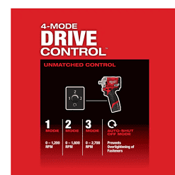 Milwaukee 2555-20-48-11-2420 M12 FUEL 12V Lithium-Ion Brushless Cordless Stubby 1/2 in. Impact Wrench with M12 2.0Ah Battery