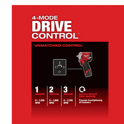 Milwaukee 2554-20 M12 FUEL 12V Lithium-Ion Brushless Cordless Stubby 3/8 in. Impact Wrench (Tool-Only)