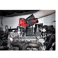 Milwaukee 2554-20-2557-20-48-11-2412 M12 FUEL 12V Lithium-Ion Brushless Cordless Stubby 3/8 in. Impact Wrench & 3/8 in. Ratchet with two 3.0 Ah Batteries