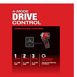 Milwaukee 2554-20-2367-20 M12 FUEL 12V Lithium-Ion Brushless Cordless Stubby 3/8 in. Impact Wrench with M12 Rover Flood Light