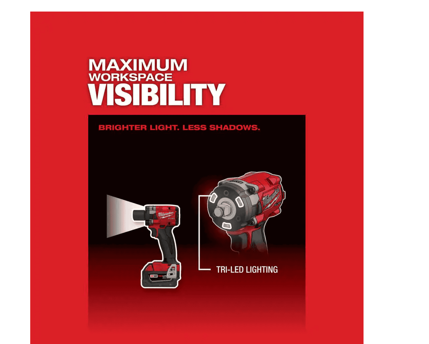 Milwaukee 2855-20-49-16-2854 M18 FUEL Gen-2 18V Lithium-Ion Brushless Cordless 1/2 in. Compact Impact Wrench with Friction Ring and Boot