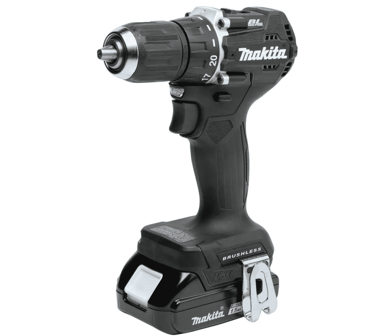 Makita XFD15SY1B 18V LXT Sub-Compact Lithium-Ion Brushless Cordless 1/2 in. Driver Drill Kit, 1.5Ah